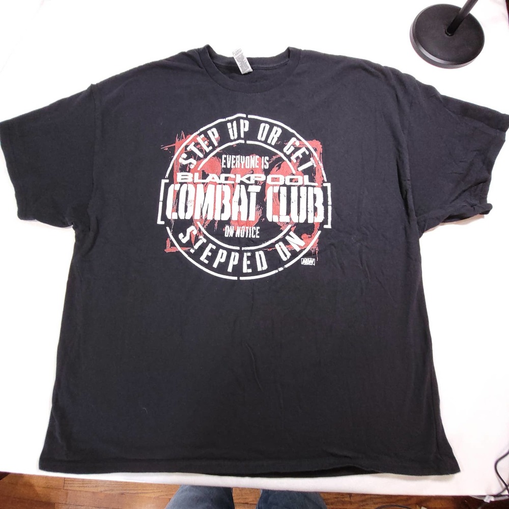 AEW All Elite Wrestling Blackpool Combat Club 3XL Black Shirt Gildan